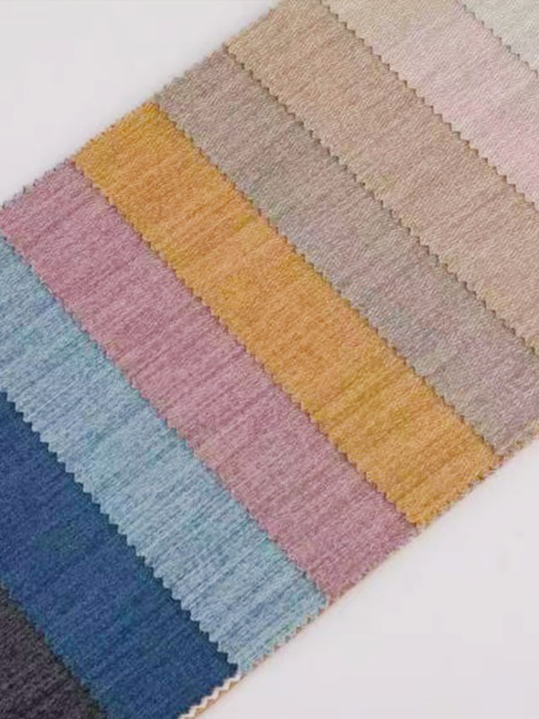Extra wide herringbone linen Film blackout coated roll curtain fabric
