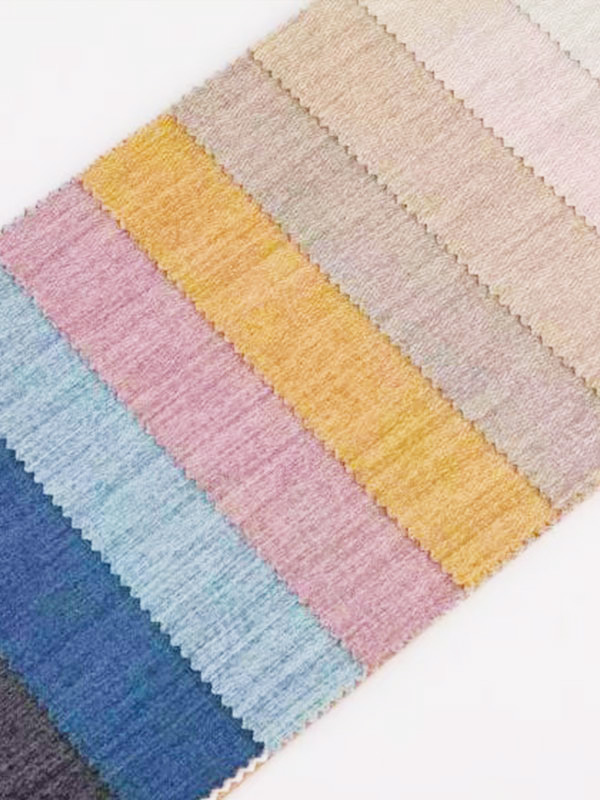 Extra wide herringbone linen Flocking blackout coated curtain fabric